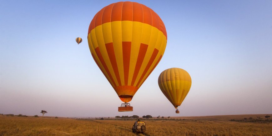 Ballongflygning paa savannen