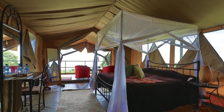 Sängarna i Ngorongoro wild camp